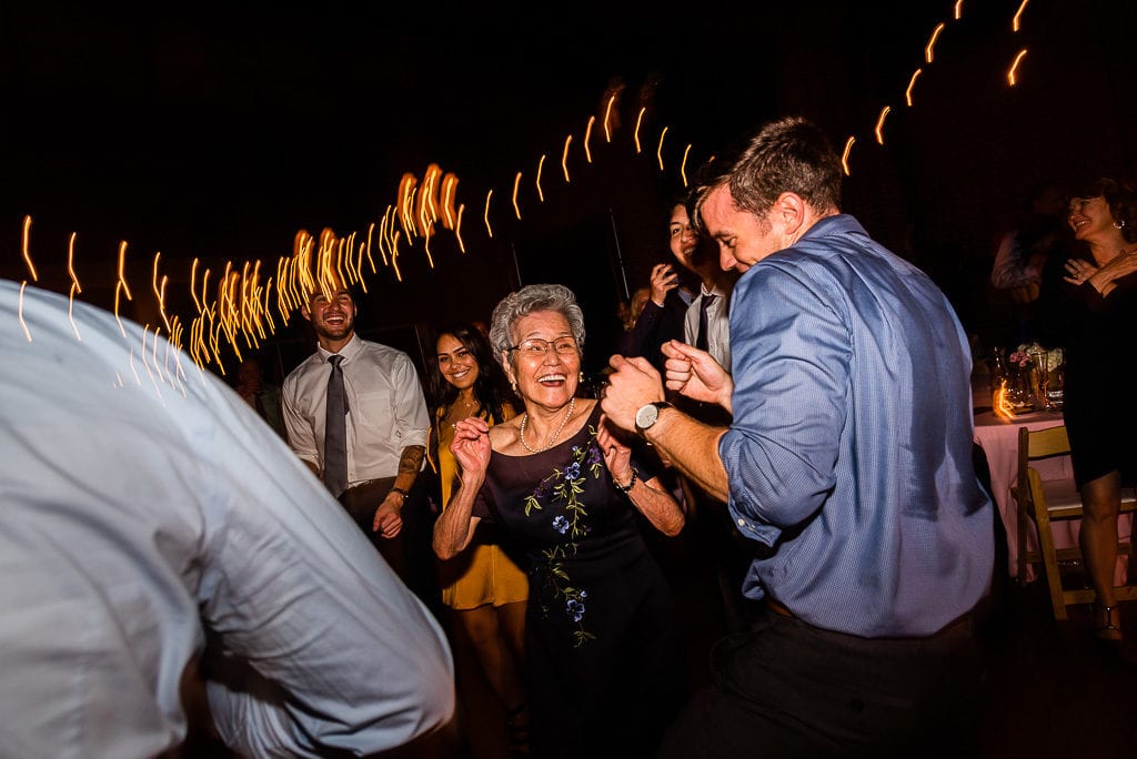 Grandma dancing during wedding