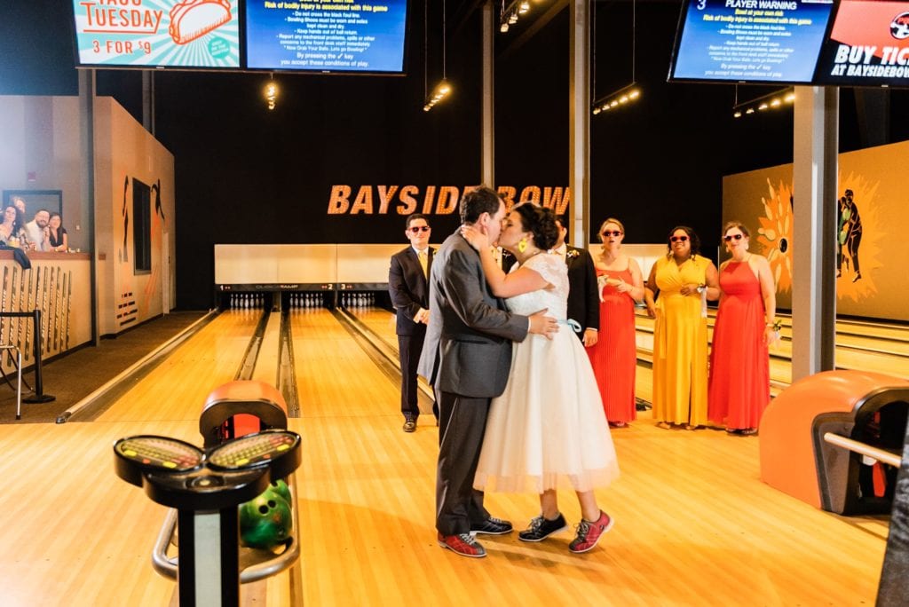 Bayside Bowl Portland Maine wedding First Dance